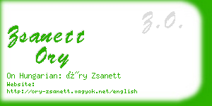 zsanett ory business card
